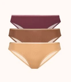 The Nude Mesh Back Bikini Bundle: Toasted Almond/Warm Oak/Umber