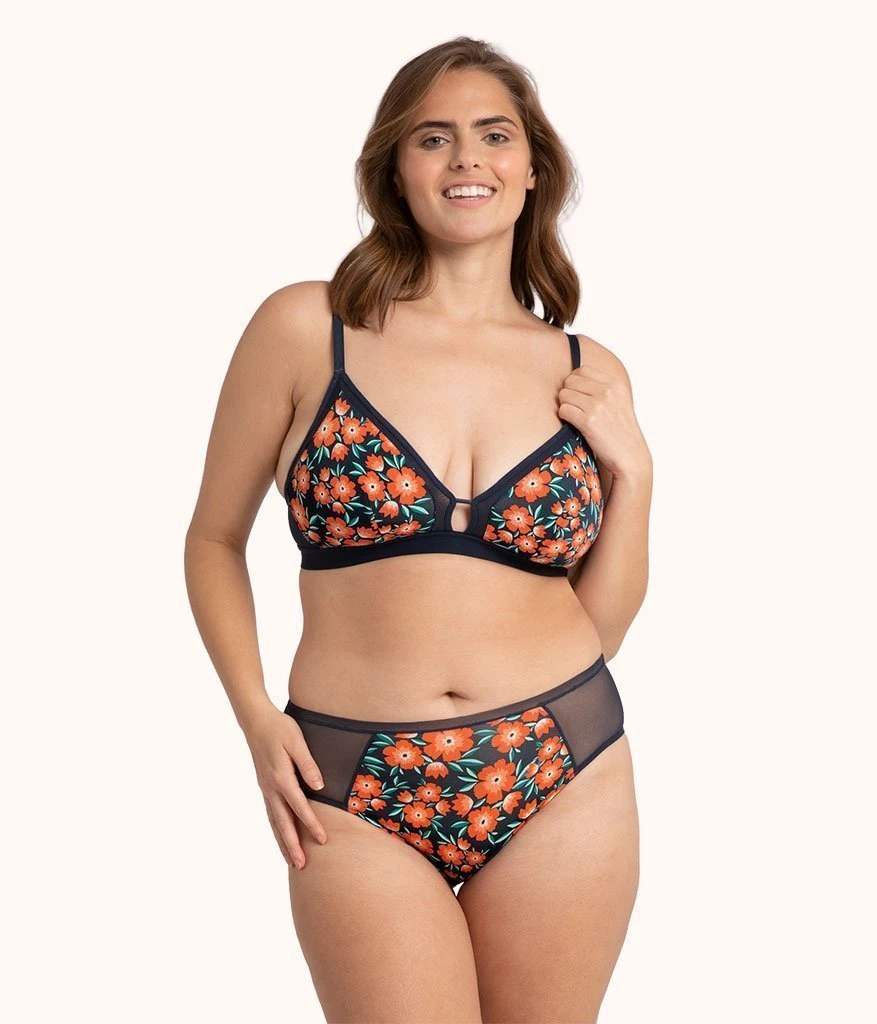 The Busty Bralette - Print: Poppy Floral 1 The Busty Bralette - Print: Poppy Floral