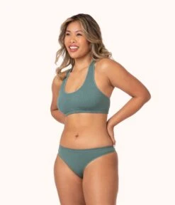 Cheap Lingerie Store -Cheap Lingerie Store 1 on model front seamless racerback bralette harbor green 444c6c83 997b 48f0 a286 432791273e8f
