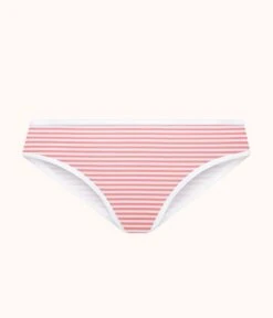 The Cotton Bikini: Coral Stripe