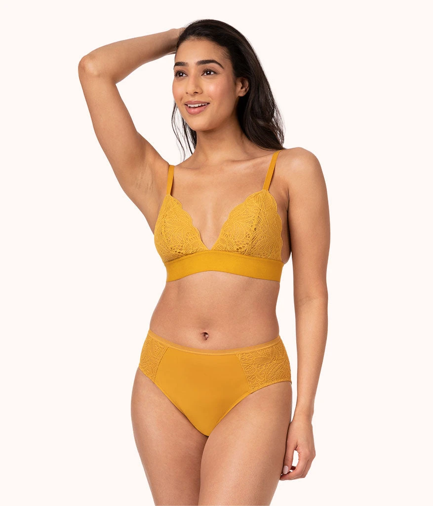 The Lace High Waist Bikini Bundle: Turmeric/Toasted Almond/Jet Black 2 The Lace High Waist Bikini Bundle: Turmeric/Toasted Almond/Jet Black - Image 2
