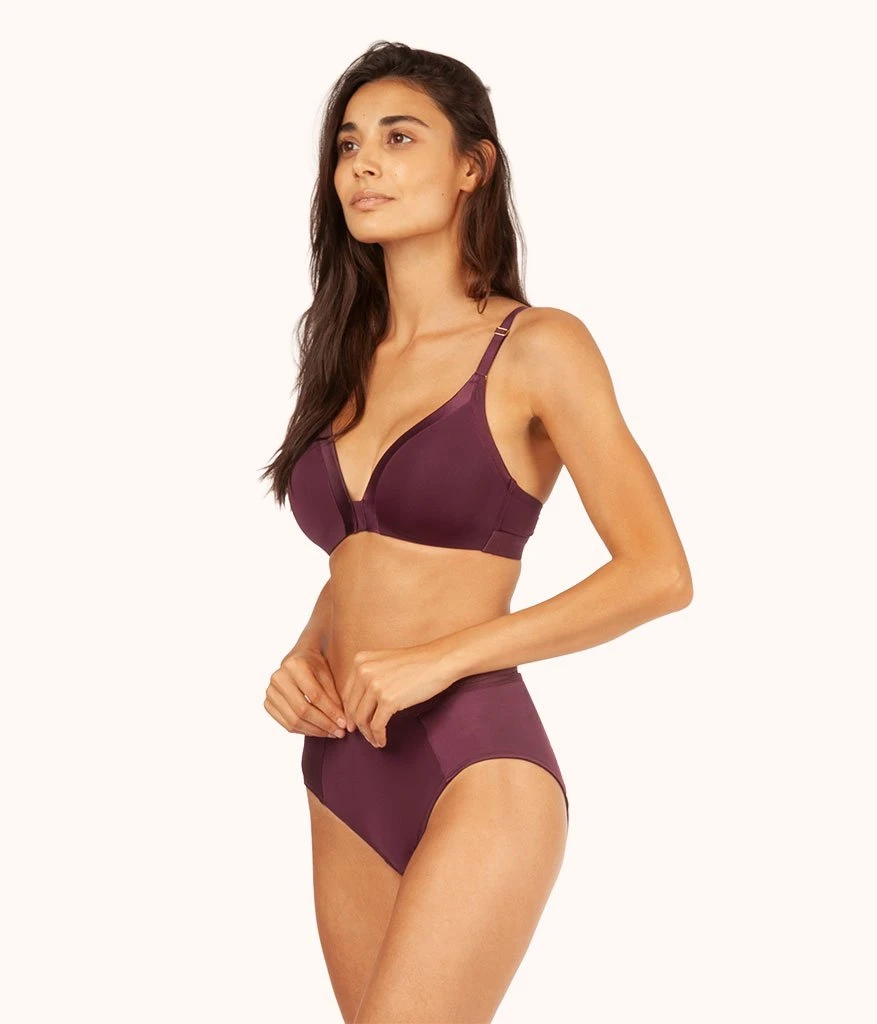 The Luxe High Waist Bikini: Plum 3 The Luxe High Waist Bikini: Plum - Image 3