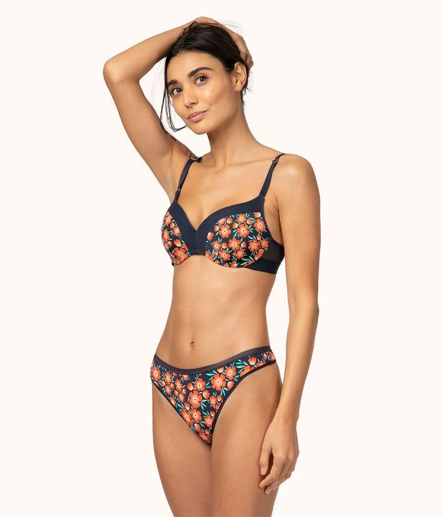 The No-Wire Push-Up - Print: Poppy Floral - Image 2