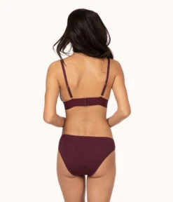 The All-Day Bikini: Plum -Cheap Lingerie Store 3 on model back all day bikini plum