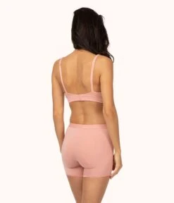 The All-Day Boy Short: Shell Pink -Cheap Lingerie Store 3 on model back all day boy short shell pink 470c6ec2 c6d9 4db4 8c36 30fecef036cb