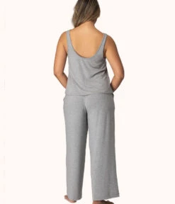The All-Day Wide Leg Pant: Heather Grey 7 The All-Day Wide Leg Pant: Heather Grey -Cheap Lingerie Store 3 on model back all day wide leg pant heather gray