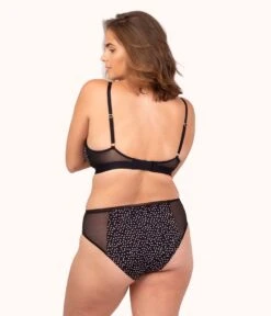 The Busty Bralette - Print: Painted Polka -Cheap Lingerie Store 3 on model back busty bralette painted polka 47208f74 1c9e 44d6 b984 ef5bed643404