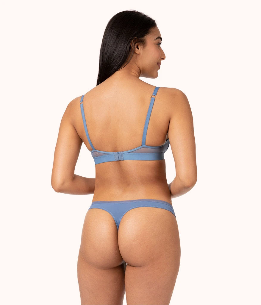 The Palm Lace Thong: Vintage Indigo - Image 5