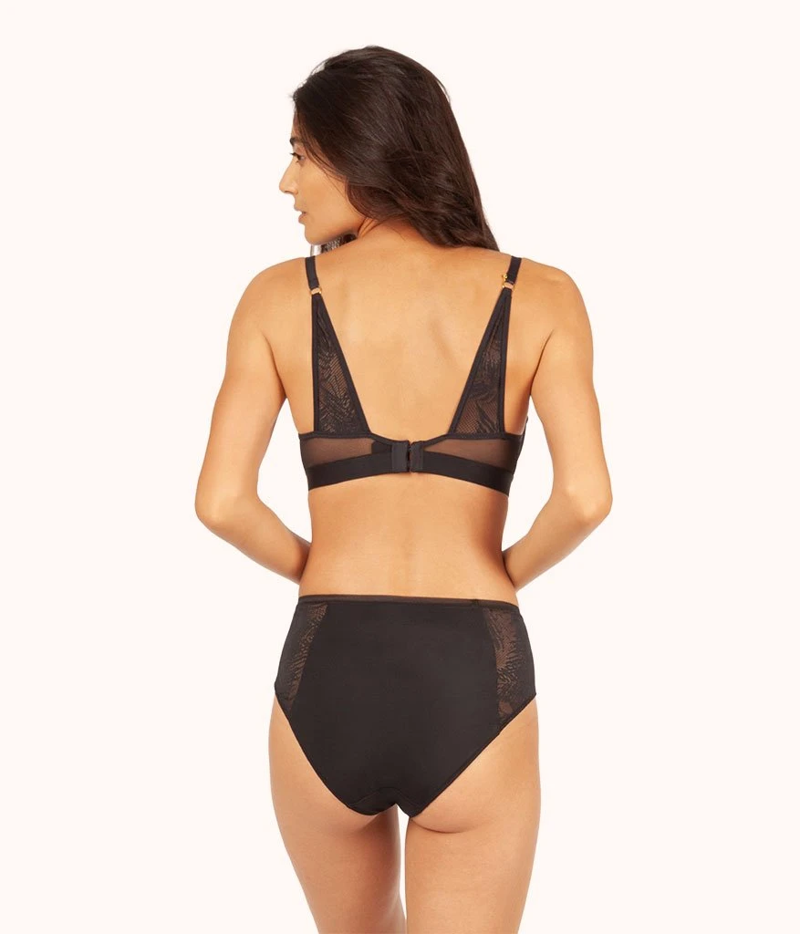 The Smooth Lace T-Shirt Bra: Jet Black 3 The Smooth Lace T-Shirt Bra: Jet Black - Image 3