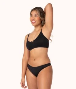 The Seamless Thong Bundle: Jet Black/Toasted Almond/Sky Blue -Cheap Lingerie Store 3 on model front1 seamless thong bundle multi 3dc0675d edeb 4a5c b988 16fceb0a0424