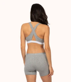 The Boy Short Kit: Heather Gray/Jet Black -Cheap Lingerie Store 3 on model front2 boy short kit multi 69367c56 bc6d 4786 b146 5741b0a94008