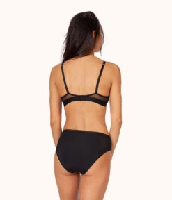 The Lace High Waist Bikini Bundle: Vintage Indigo/Toasted Almond/Jet Black -Cheap Lingerie Store 4 on model back lace high waist bikini bundle multi 4cc1f809 d1f1 4aad 9692 58960459c780