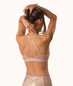 The Metallic Palm No-Wire Push-Up: Orchid/Metallic Palm Print -Cheap Lingerie Store 4 on model back1 metallic palm nwpu orchid foil 06b3c6e3 f825 4a51 9180 ec7a327a5d9f