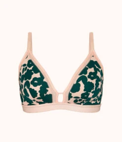 The Busty Bralette - Print: Retro Blooms -Cheap Lingerie Store 4 on model front busty bralette retro bloom