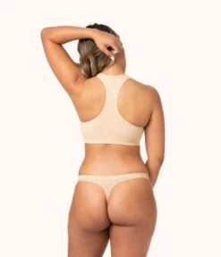 The Seamless Thong Bundle: Jet Black/Toasted Almond/Harbor Green -Cheap Lingerie Store 4 on model front2 seamless thong bundle multi d56e7412 6aa6 4800 b4d4 8a307fa7a39f