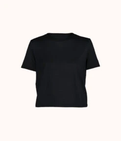 The All-Day Classic Tee: Jet Black -Cheap Lingerie Store 4 product flat front all day classic tee jet black