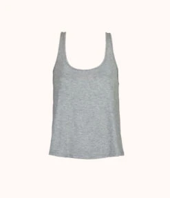 The All-Day Scoop Tank: Heather Grey -Cheap Lingerie Store 4 product flat front all day scoop tank heather gray