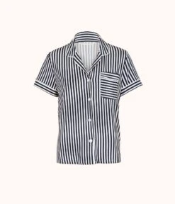 The All-Day Short Sleeve Shirt - Print: Mini Stripe Print -Cheap Lingerie Store 4 product flat front all day short sleeve shirt stripe 588958fb 5f8d 4d79 867c cbff74ae41b1