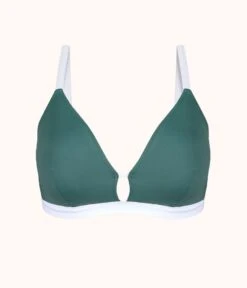 The Busty Bralette: Harbor Green/White -Cheap Lingerie Store 4 product flat front busty bralette harbor green ac8beea9 9c56 4fb5 832e bc8884070399