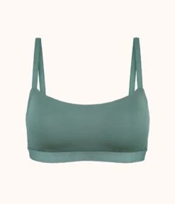 The Eco Straight Up Bralette: Harbor Green -Cheap Lingerie Store 4 product flat front eco straight up bralette harbor green c2584b80 0754 48b2 8436 28b0c7a0b08e