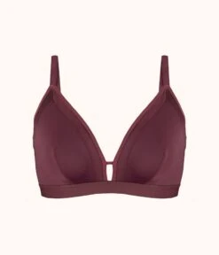 The Luxe Trim Busty Bralette: Plum -Cheap Lingerie Store 4 product flat front luxe trim busty bralette plum 721ec5af 2c56 4ecf a352 2c4512799501
