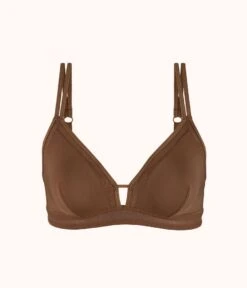 The Mesh Trim Bralette: Rich Clay -Cheap Lingerie Store 4 product flat front mesh trim bralette rich clay 2a2d1cd1 8a3c 4277 80b9 92884600fdcf