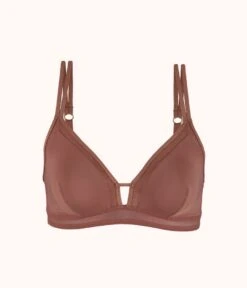 The Mesh Trim Bralette: Umber -Cheap Lingerie Store 4 product flat front mesh trim bralette umber 2e5be58c b1fa 4e78 8be5 0a3bbe3a88e4