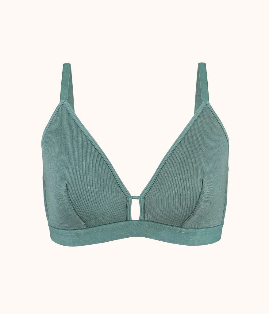 The Ribbed Busty Bralette: Harbor Green - Image 4