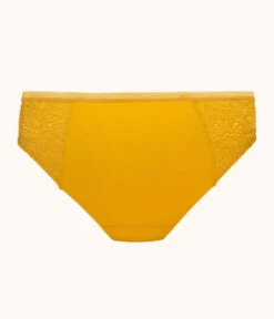 The Lace High Waist Bikini: Turmeric -Cheap Lingerie Store 5 product flat back lace high waist bikini turmeric