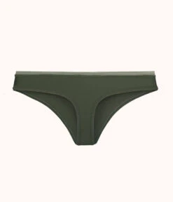 The No Show Thong: Rich Olive -Cheap Lingerie Store 5 product flat back no show thong rich olive