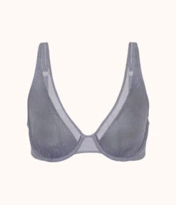 The Smooth Lace Plunge Bra: Smoke -Cheap Lingerie Store 5 product flat front smooth lace plunge bra smoke 3c86936a 7d5b 4213 b936 82f49049324a