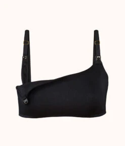 The All-Day Nursing Bralette: Jet Black -Cheap Lingerie Store 5 product flat front1 all day maternity bralette jet black