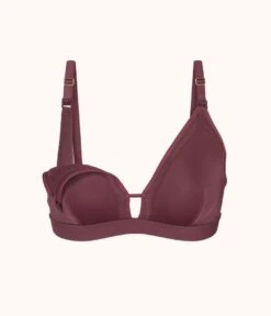 The Busty Nursing Bralette: Plum -Cheap Lingerie Store 5 product flat front1 busty maternity bralette plum 6538ff4d e197 4788 a12a 7a2007613574