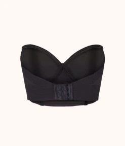The Low Back Strapless: Jet Black -Cheap Lingerie Store 7 product flat back low back strapless jet black