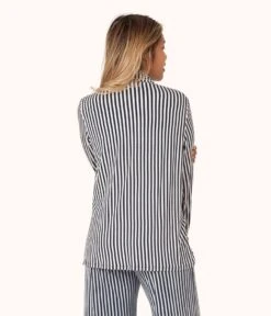 The All-Day Lounge Shirt - Print: Mini Stripe Print -Cheap Lingerie Store on model back sleep shirt stripe 637f15b8 33af 49a8 9820 f64350715888