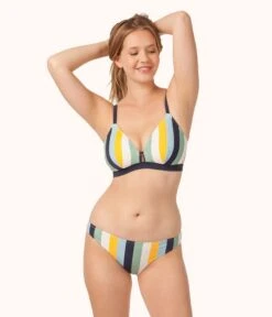 The Busty Bralette - Print: Sunny Stripe