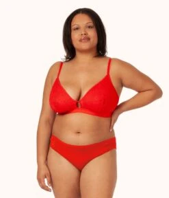 The Palm Lace Bikini: Tomato Red -Cheap Lingerie Store on model front palm lace bikini tomato 7a578d14 28a1 4c7d b52a eefd435f81eb