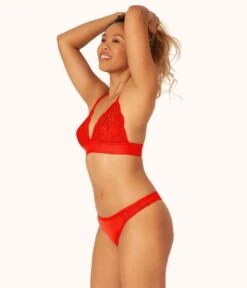 Cheap Lingerie Store -Cheap Lingerie Store on model front1 palm lace thong tomato 27f2c816 f015 41e1 991a 7f1dc353caf4