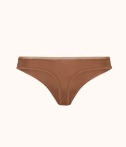 The No Show Thong: Rich Clay -Cheap Lingerie Store product flat back no show thong rich clay 15593b30 12d3 4684 a547 c67210caef38