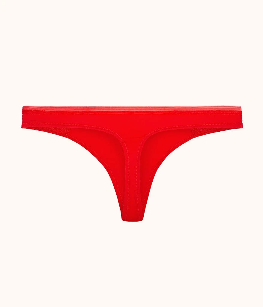 The Palm Lace Thong: Tomato Red 5 The Palm Lace Thong: Tomato Red - Image 5