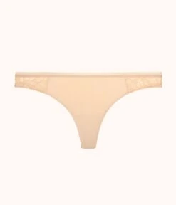 The Palm Lace Thong: Toasted Almond -Cheap Lingerie Store product flat front palm lace thong toasted almond e90a3334 4542 4e98 a032 5e5a1fd1308d