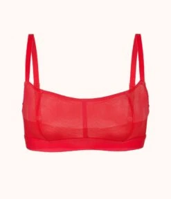 The Straight Up Bralette: Tomato Red -Cheap Lingerie Store product flat front straight up bralette tomato red 81aa86b8 719b 4657 8f2a 160169aa83ba
