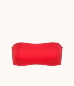 The Bandeau: Tomato Red -Cheap Lingerie Store product flat front the bandeau top red 75a5b9d5 5b6c 4be0 868b 75855210820b